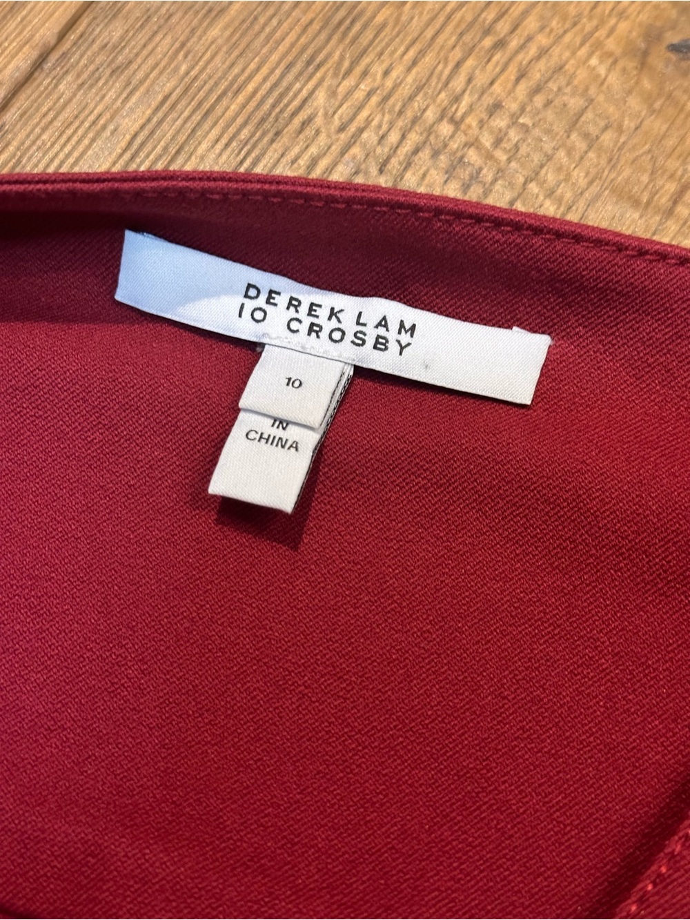 Derek Lam 10 Crosby Burgundy Red Snap Front Dress